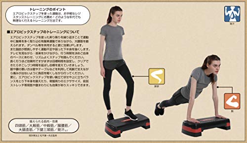 Captain Stag Vit Fit UR-859 Aerobics Exercise Fitness Step Platform, 680mm Wide x 280mm Deep x 150mm High