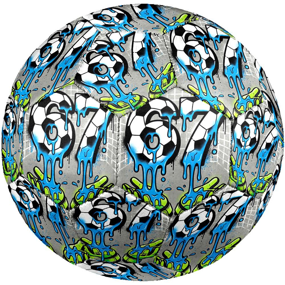 1pc Soccer Street Art Size 5 Soccer Ball Professional Match Training Football Indoor &Outdoor Sports Ball Lightweight Durable c6564