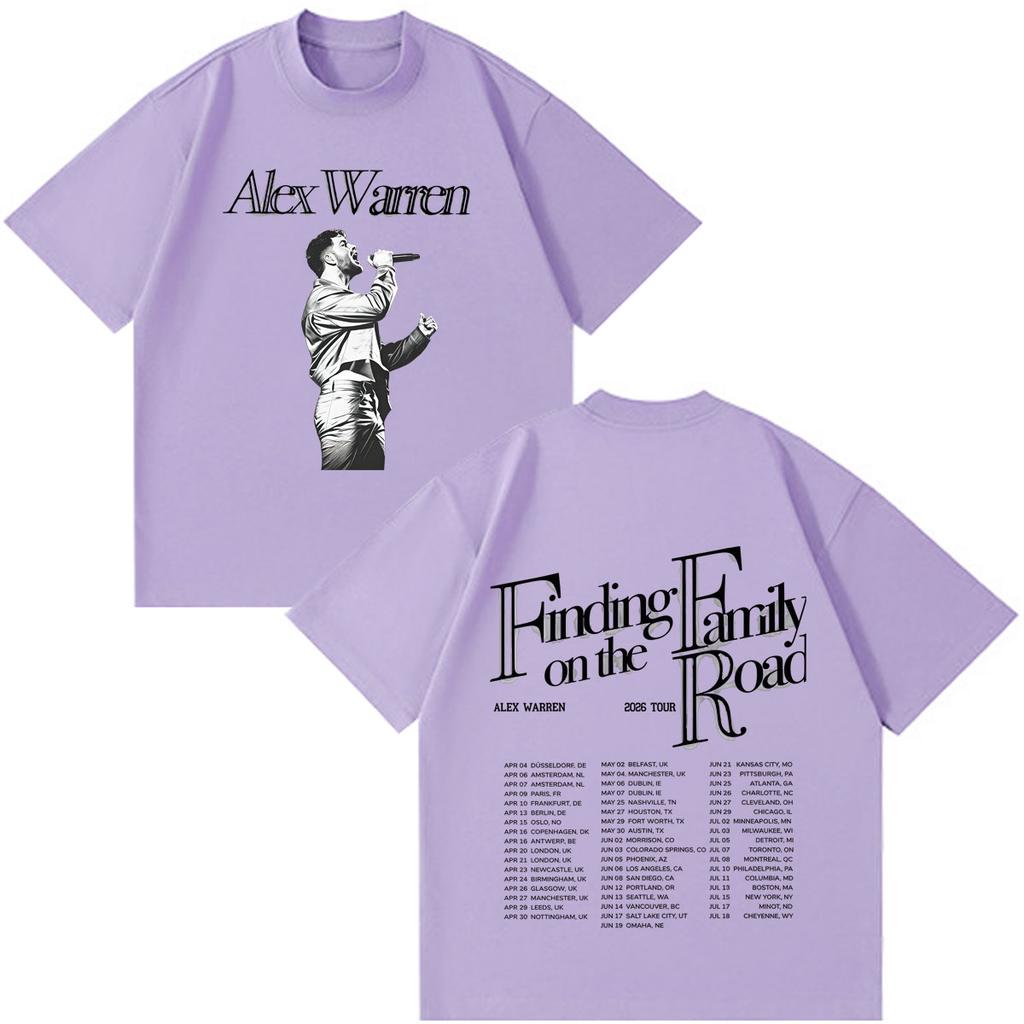 Alex Warren 2026 Tour Graphic Merch T Shirts Unisex Unisex Fashion Vintage Tshirts Short Sleeve Cotton Loose Gothic Punk T Shirts