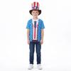 Independence Day Costume Unisex Uncle Sam Hawaiian Jumpsuit For Stage Performances