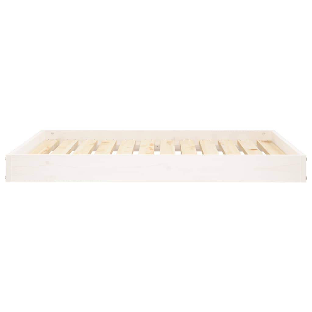 Dog Bed White 101.5 x 74 x 9 cm Solid Pine Wood