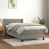 Maison Exclusive - Rete a doghe per letto e materasso Grigio chiaro 90x190 cm Velluto