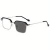 3pcs Fashion Business Light Change Reading Glasses Men and Women Metal Square Frame Myopia Glasses 0 to+4.0 Neutral