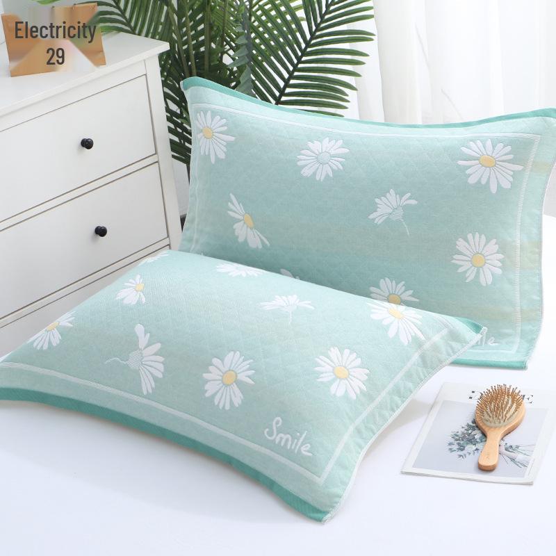 Three-Layer Gauze Cotton Pillowcases: Dirt-Resistant, Mite-Proof, Soft, Thickened, No Pilling or Shedding.