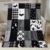 Gothic Demon Love Skull  Bones Flannel Blanket All-Season Soft Bedspread With Love Me Like My Demons Do Skull Print Dark Theme