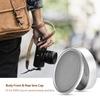Metal Protective Body Front & Rear Lens Cap Cover for M39 Screw Mount Camera Lenses(Silver)