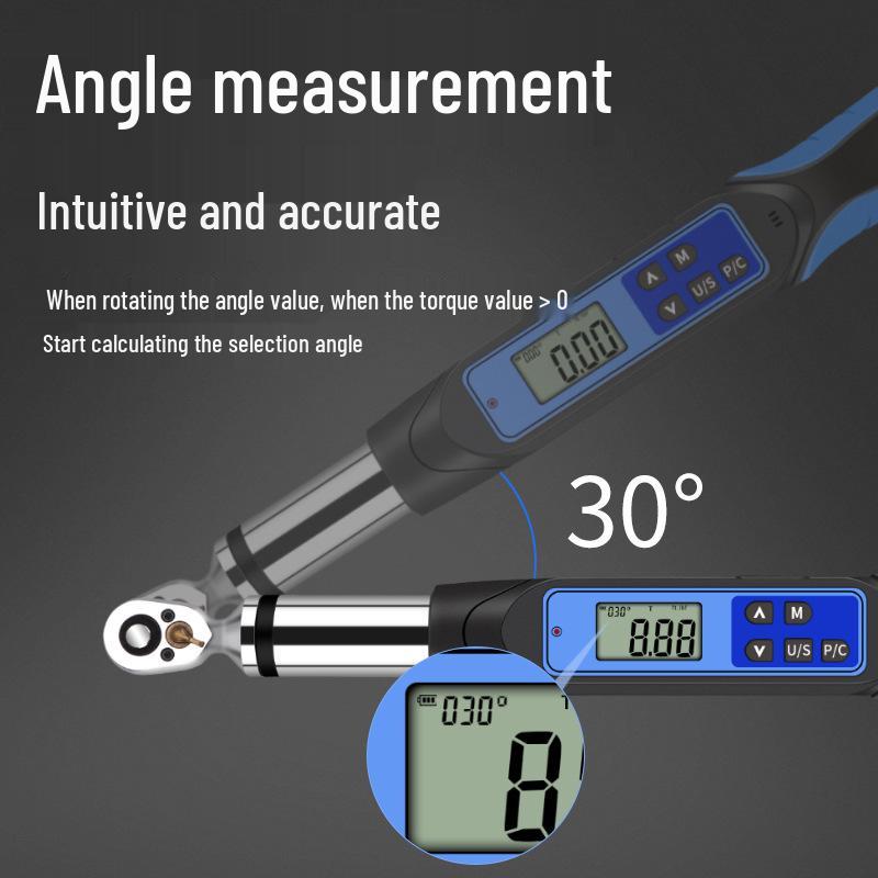 HEMUELE Digital Display Torque Wrench with Interchangeable Head Angle - HWEC Detection