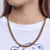 Unisex 14K Gold-Plated Cuban Link Necklace - 7MM Titanium Steel with OT Buckle