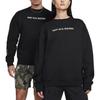 Nike T-shirt Unisex a Manica Lunga con Girocollo Stampata Top Neri FD9850-010