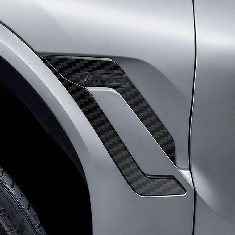For BMW X6 G06 -2025 ABS Black Car Side Fender Sticker Shark Gill Air Flow Wing Vent Trim Car accessories