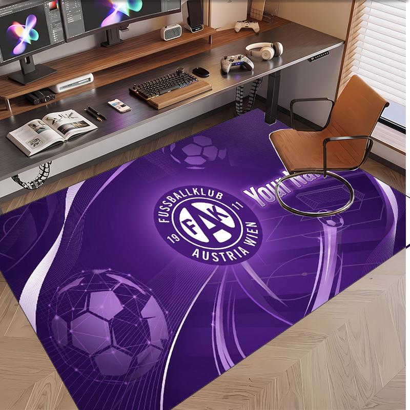 Personalized Crystal Velvet Carpet Austria Wien FC Pattern Non Slip Floor Rug