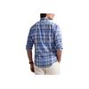 Polo Ralph Lauren Logo Embroidered Check Oxford Long Sleeve Shirt Men shirts Blue 710966428-002