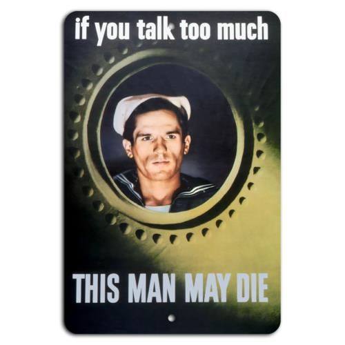 Silence Saves Lives Protect This ManAluminumtin sign 20x30cm（7.8x11.8inch）