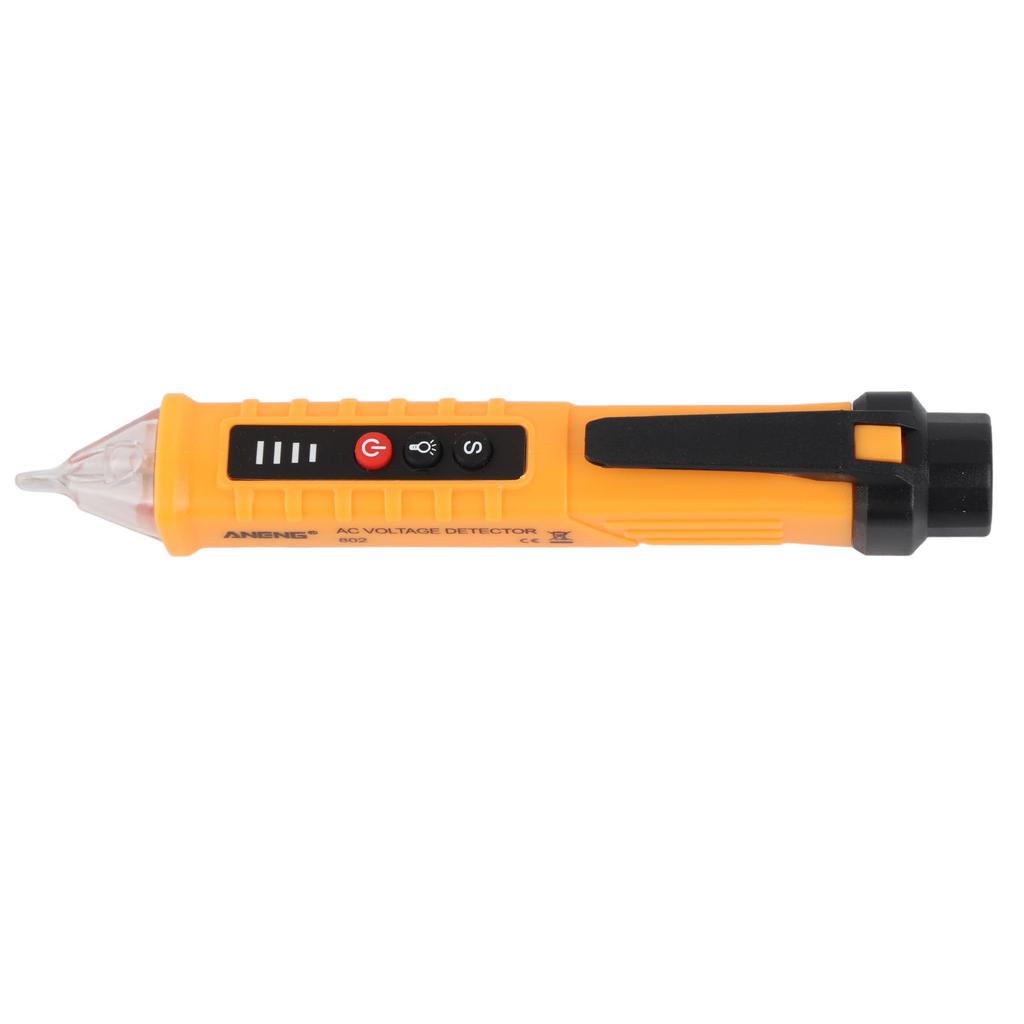 AC Voltage Detector Current Tester Household Induction Pen Electrician Intelligent Test Sound Light Alarm Yellow
