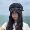 Handmade Berets Lovely Rabbit Painter Hat for Girls Furry Ear Cabbie Hat for Outdoor Leisure Casual Wear