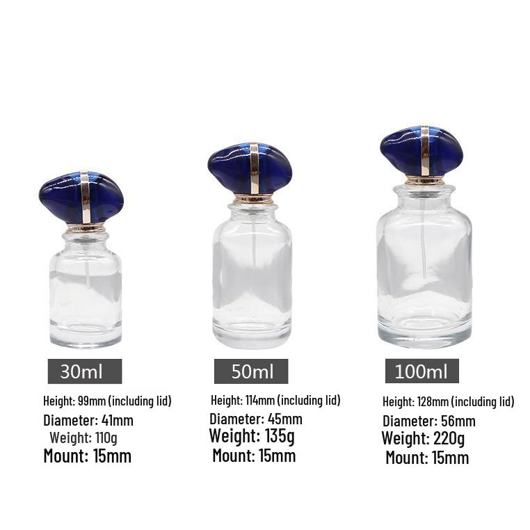 Retro Glass Perfume Bottle: 30ml, 50ml, 100ml with Portable Ball Cap