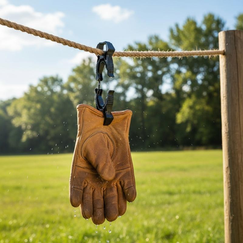 12Pcs Gloves Clip Hanging Safety Gloves Holder Plastic Working Gloves Clip Clamp Safety Gloves Work Guard Multifunctional