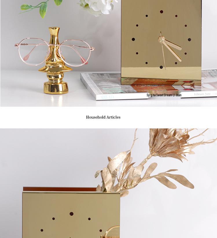 Contemporary Glasses Stand: Light Luxury Ornament for Hotel, Office, or Living Room