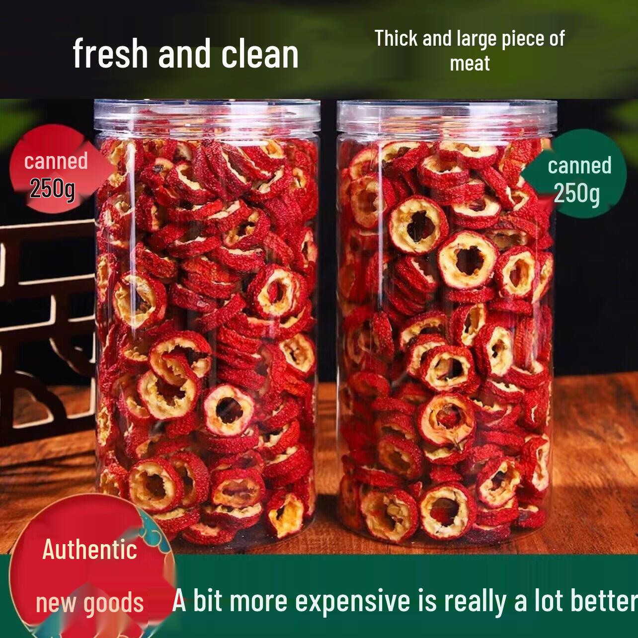 New Arrivals: Seedless Sulfur-Free Dried Hawthorn Slices for Tea and Soaking Water Small Bottle Hawthorn Slices 1 Bottle (80g)