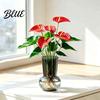 Transparent Decorative Vase for Fresh Flowers Hydroponic Flower Vase Modern Style Imitation Glass Wide Body Home Decor Sturdy Plant Pot Cut And Water