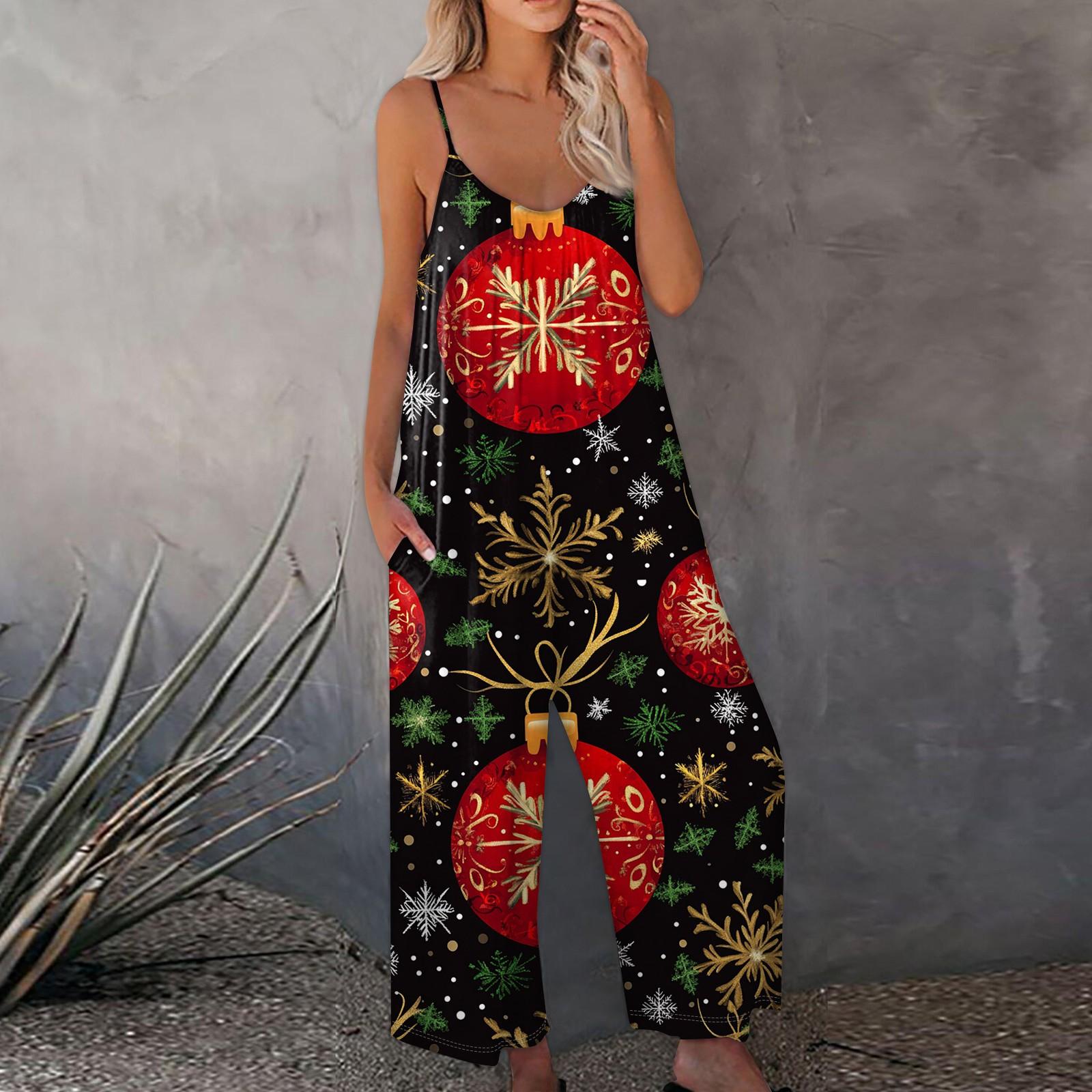 

Женский комбинезон с принтом, повседневный свободный комбинезон с регулируемыми подтяжками XXL винный