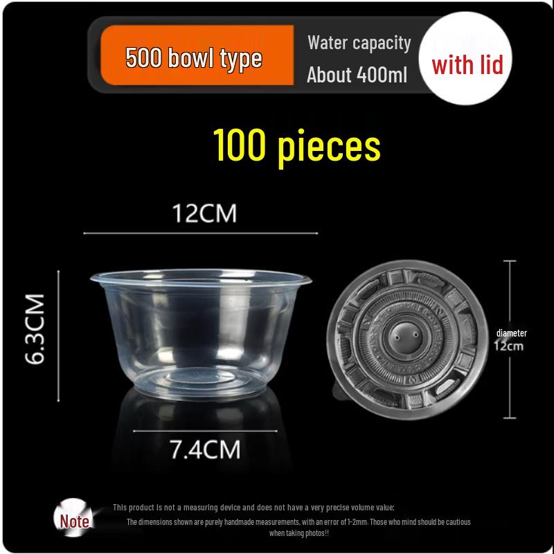 Xingduo Thickened Disposable Round Bowls with Lids