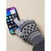 Daiso Pattern Knitted Gloves Grey