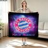 1PC FC Bayern Munchen Custom Name Patterned Flannel Blanket Suitable For All Seasons for Home Decor Warmth and Comfort Gifts Holiday Present