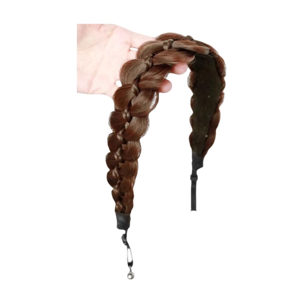 Magnetic Braided Headband Wig Headwear Retro Head Hoop Fishbone Braids Hair Bands Party