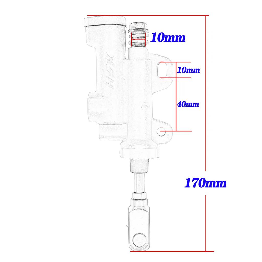 Motorcycle Rear Hydraulic Brake Master Cylinder Pump ATV Pit Pro Dirt Bike For Kayo T4 T6 BSE 50cc 70cc 110cc 125cc 150cc 250cc