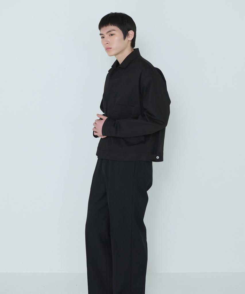 Deossingindeeodeeo Refine Black Straight Wide Slacks Black