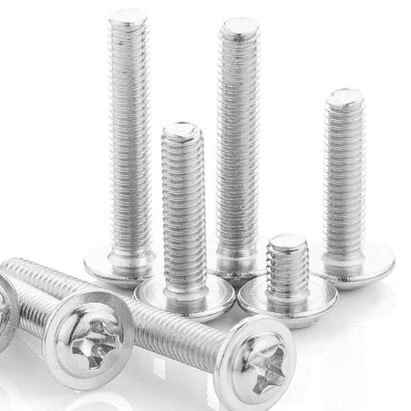 Custom 304 Stainless Steel PWM Cross Round Head Screw with Washer and Meson