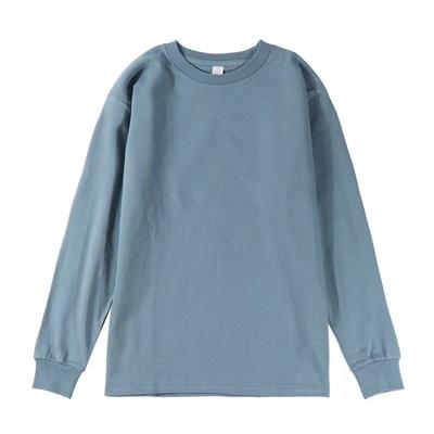 Autumn Winter Retro Long Sleeve T-shirt Man Warm Thick Solid 100%Cotton Bottom Tees Men's T-shirt