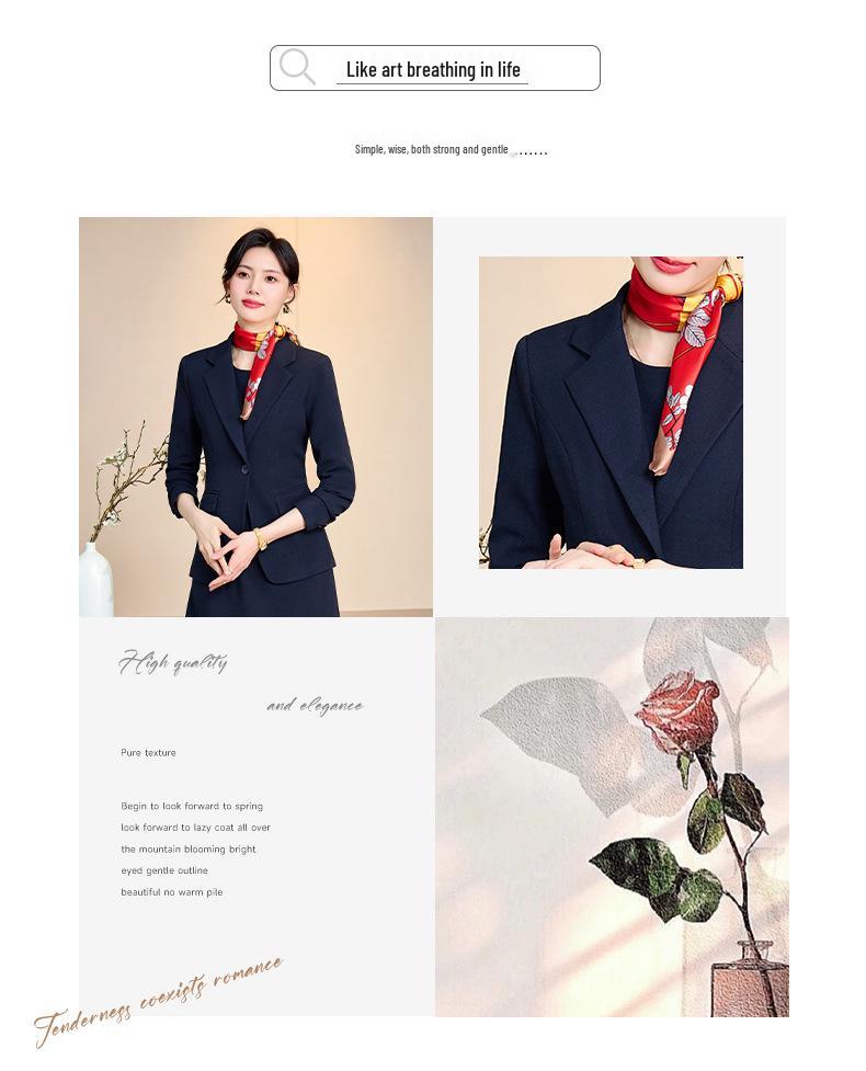 Elegant Mid-Sleeve Autumn/Winter Dress for Women - Sophisticated Socialite & Flight Attendant Uniform