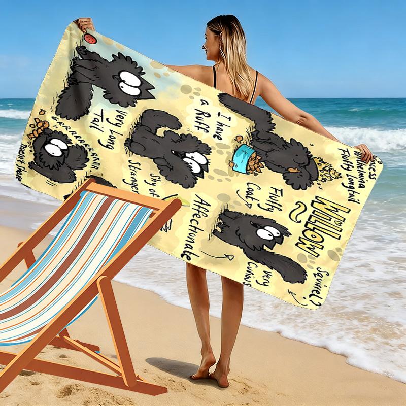 Simon's Cat Print Strandlaken, Groot Zacht Sneldrogend Handdoek voor Strand Camping Zwemmen