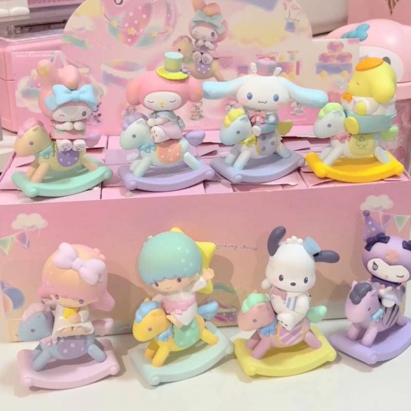 

Фигурки-сюрпризы Sanrio Детская карусель: Куроми, Почакко, Май Мелоди Настольные украшения Кукла Подарок. Carousel Series