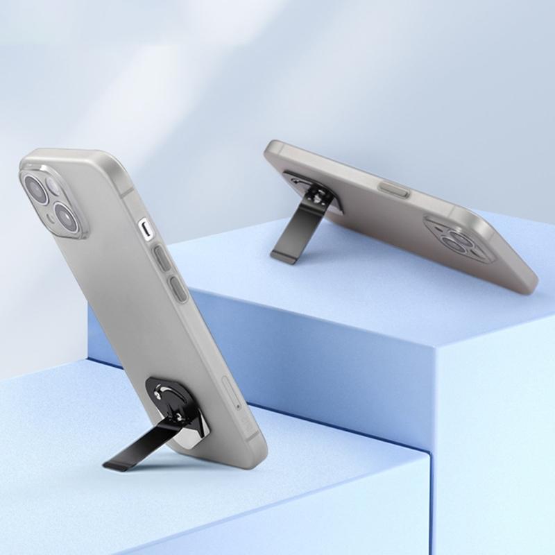 360 Degree Adjustable Kickstand Foldable Phone Mount Easy Stick On Tablet Support Stainless Steel for Work Entertainment