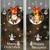 Christmas Window Stickers Double Side Santa Claus Reindeer Stickers Christmas Window Static Stickers New Year Decorative Decal