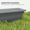 Set of 5 Flower Pots, Plastic Planters for Patio, Garden, Balcony, 59 X 21 X 16 Cm, Grey