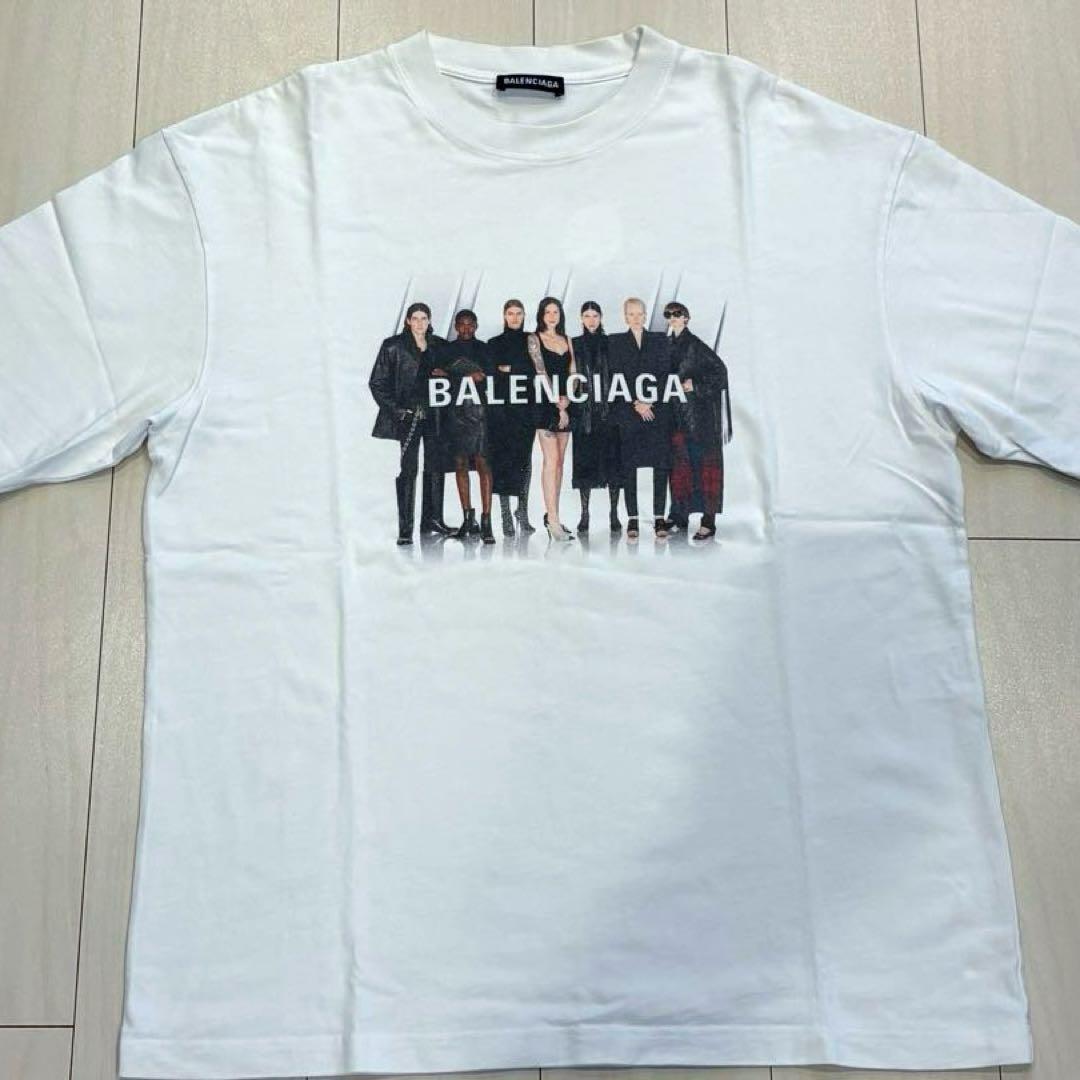 Used BALENCIAGA REAL BALENCIAGA print white