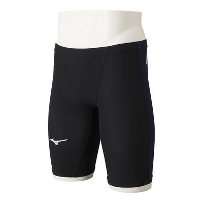 Half Spats Size FINA Swimming Men's MX-SONIC II (N2MB2011), XS, Black/Navy, (International Federation) Approved.