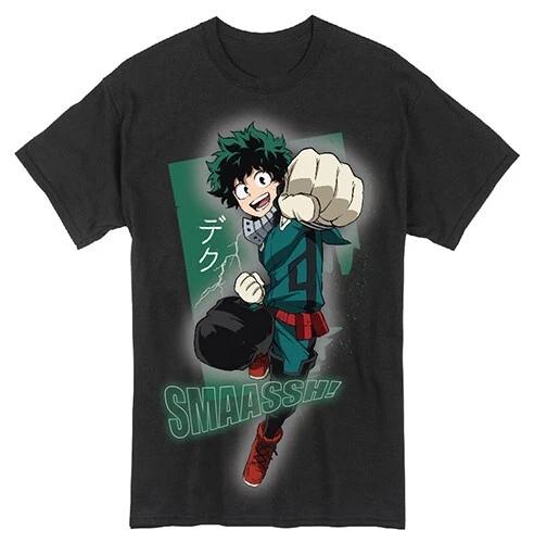 My Hero Academia Hero Deku Midoria Black Brand New Anime Graphic T-Shirt 110