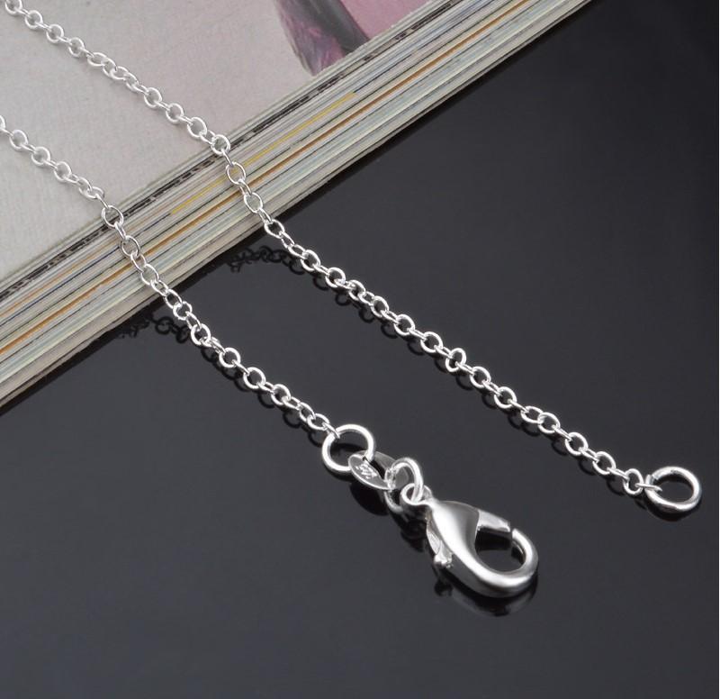 

Wholesale 925 Sterling Copper 5 Pieces/Lot 16/18/20/22/24/inch 1.mm O-Chain Necklace For Men Women Fashion Zircon 5pcs 16inch