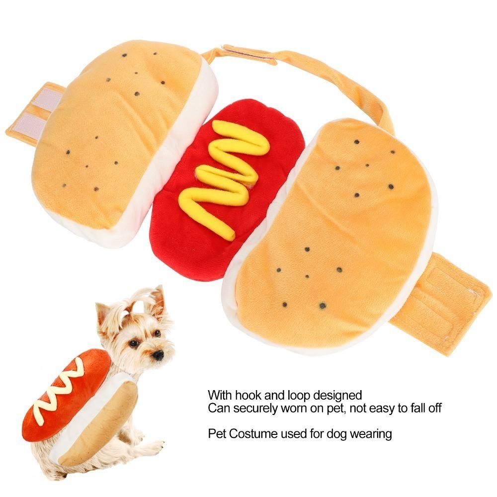Full Body Shaped Burger Pet Outfit Multi Size Option Halloween Cat Dog Costume  Festival Cosplay