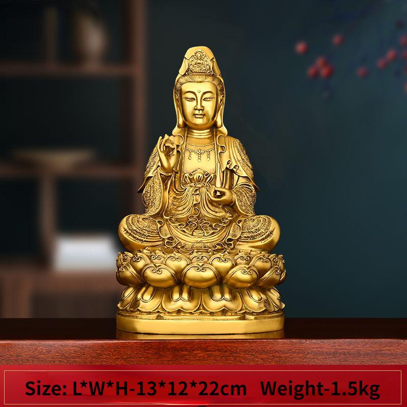 

Латунная ветвь ивы Южно-Китайского моря Авалокитешвара Бодхисаттва Украшение для гостиной Украшения