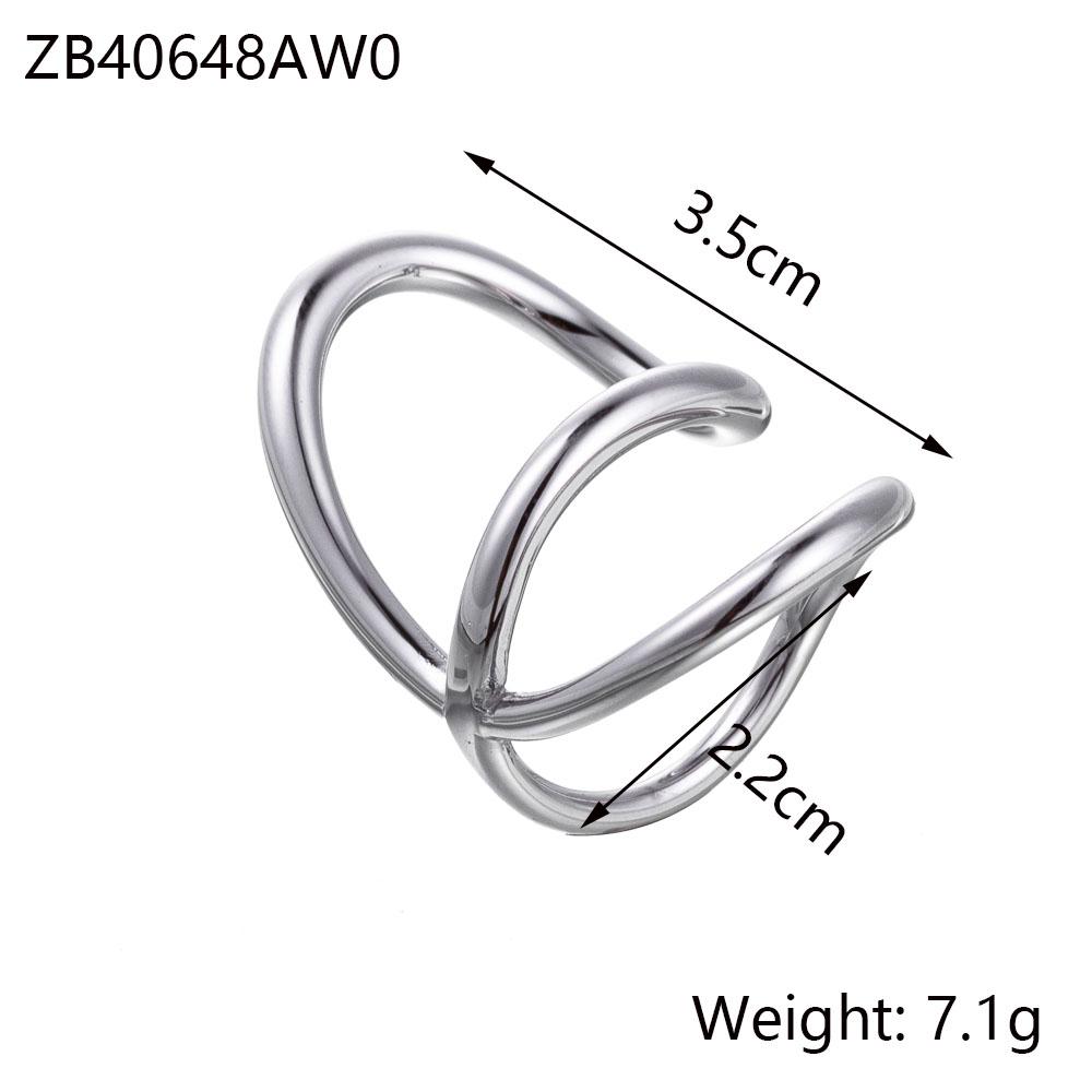 

CARLIDANA New Stainless Steel Flower Waterdrop Ring Trend Vintage 18K Gold Plated Charm Jewelry Waterproof for Women Gala Gift resizable