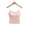 Women's Slim Fit High Elasticity Camisole - Spring/Summer Basic Layer, No Bra Needed, Beautiful Back Design.