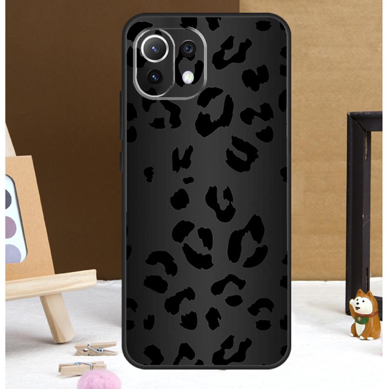 Leopardmönster Svart Gepardmönster Fodral För Xiaomi 13T 14 Pro 11T 12T 12 13 Lite POCO X6 X3 X4 X5 F5 Pro F3 M5s M6 Pro Skydd