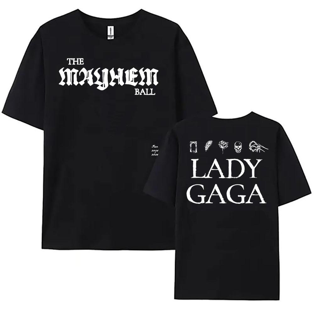 The MAYHEM Ball T-Shirt Short Sleeve Cotton Female Tshirts Casual Summer Singer Printing Tee-shirt O-neck Loose Women T Shirt