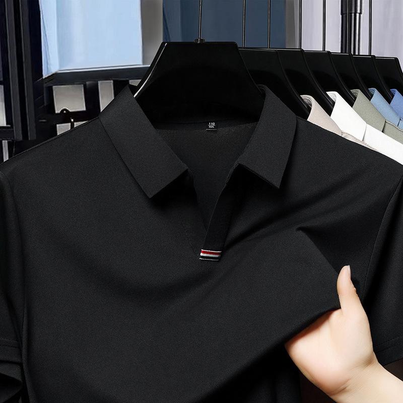 V-Neck Men'S Short Sleeve Polo Shirt Men'S Half Sleeve T-Shirt Men'S Top